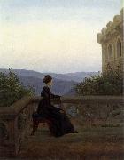 Carl Gustav Carus Woman on the Balcony Spain oil painting artist